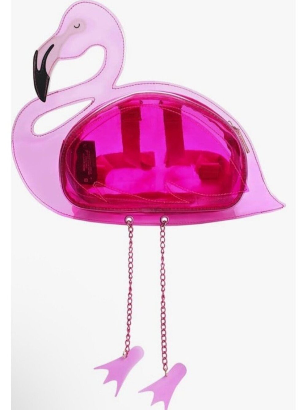 Bioworld Pink Flamingo Clear Mini Backpack Concert Bird Beach NWT